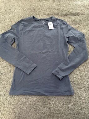 Abercrombie & Fitch Men's Long-Sleeve Crew Tee - Slate Gray Blue